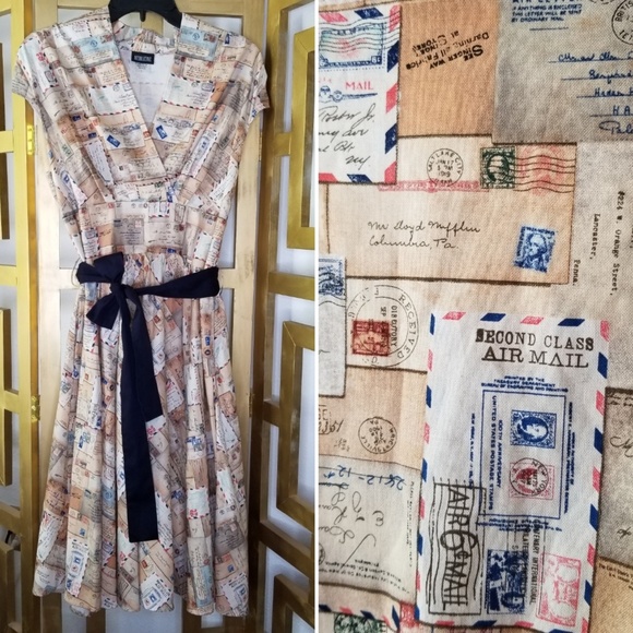 Modcloth Dresses & Skirts - Retrolicious Modcloth Modest Love Letter Fun Dress